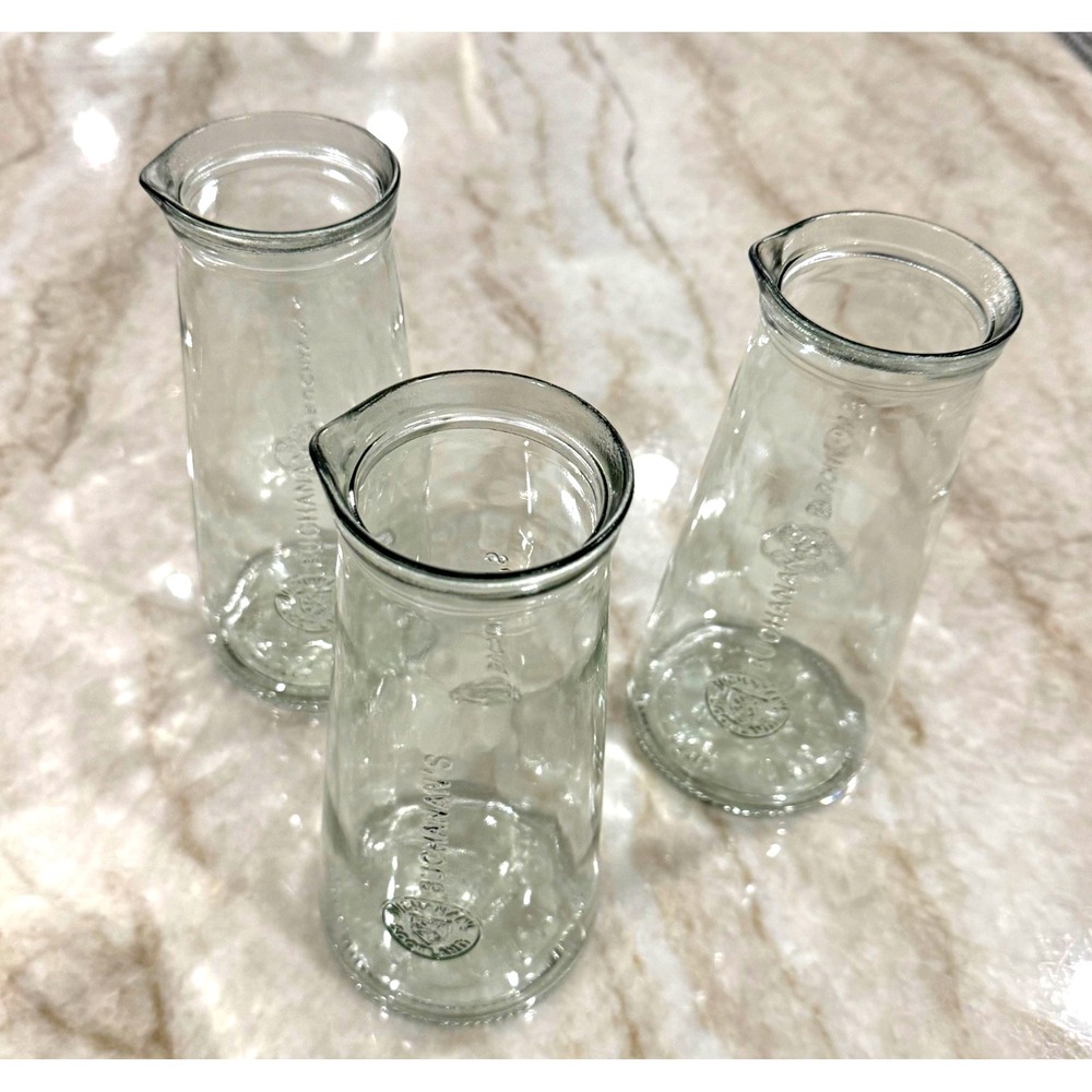 Set of 3 Signature Buchanan's Scotch Whisky Glass‎ Mixing Serving Pitchers